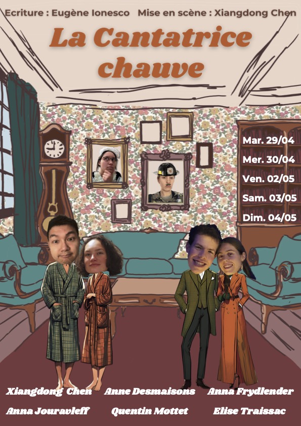 Affiche du spectacle La Cantatrice Chauve